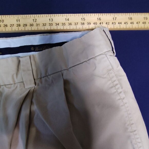 Brooks Brothers Mens Golf Shorts Size 35 x 9‎ Tan Flat Front Stretch Active Wear - Picture 4 of 8